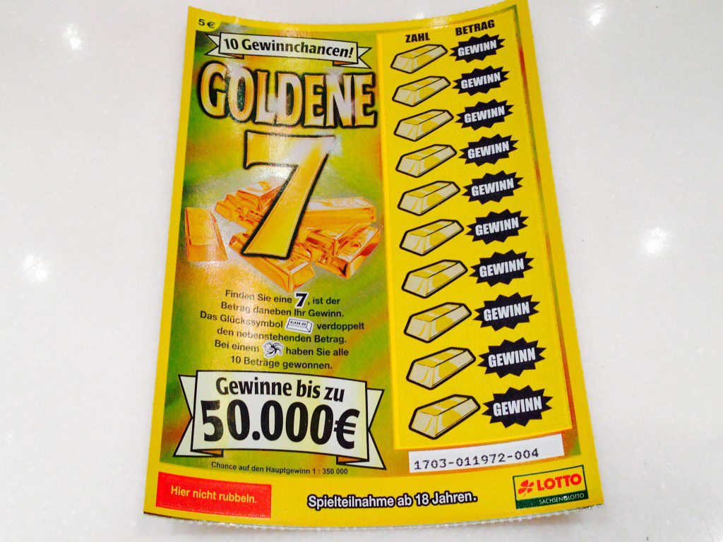 "GOLDENE 7" Rubbellos Hauptgewinn auf 100.000€ verdoppelt