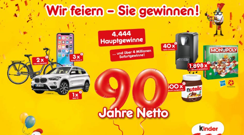 Netto Marken-Discount Wir feiern Sie gewinnen September 2018