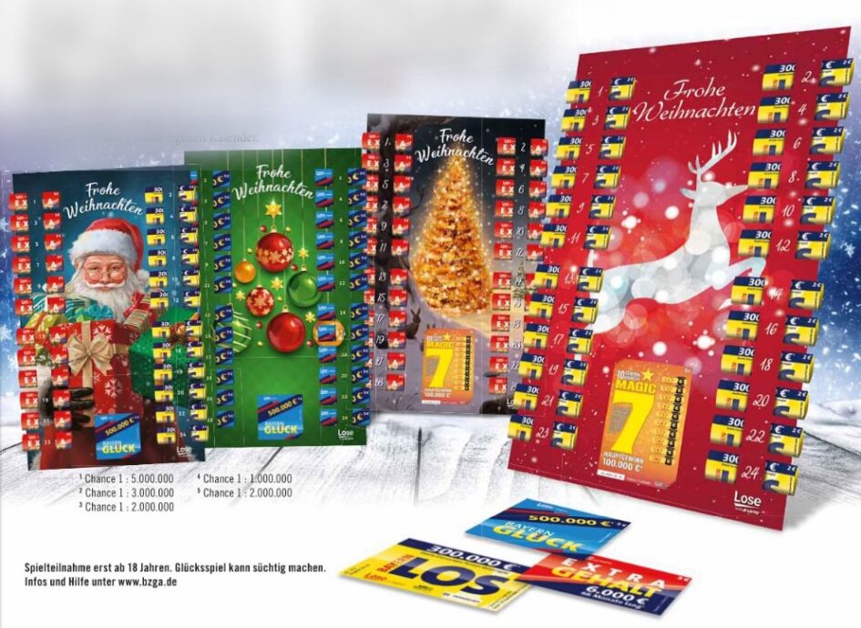 Die Rubbellos-Adventskalender von Lotto Bayern - Losrubbeln.com