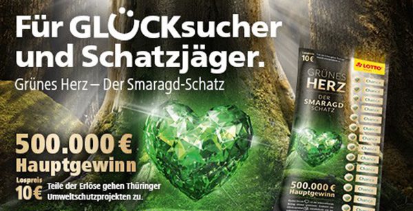 Grünes Herz Smaragdschatz Lotto Thüringen