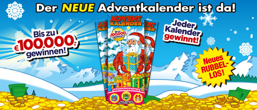 Rubbellos Adventskalender 2019 Österreich