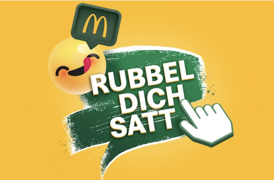 McDonald's Rubbel dich satt Logo