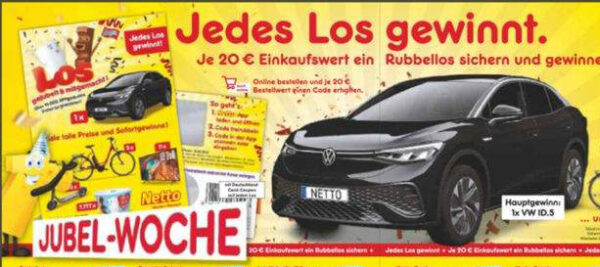 Netto Jubelwoche Rubbellos Gewinnspiel