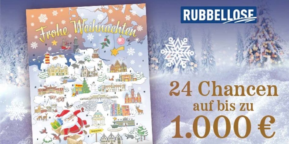 Rubbellos Adventskalender Lotto Niedersachsen 2022