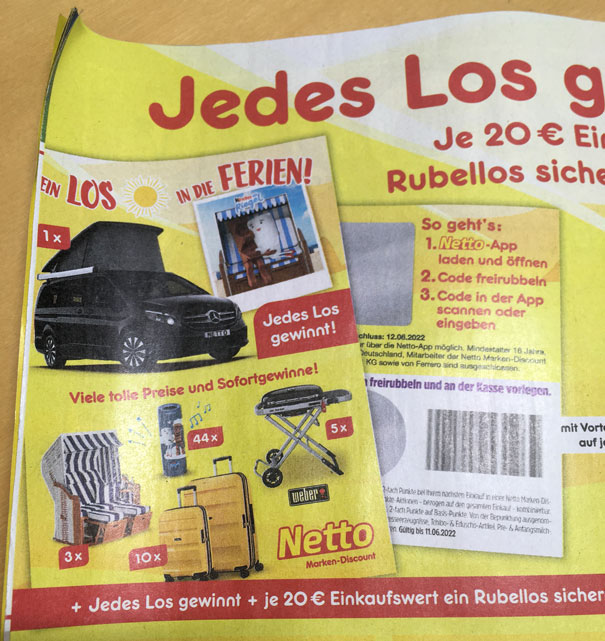 Netto App Rubbellos Gewinnspiel 2023 BMW gewinnen Teilnahme & Preise