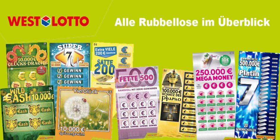 Alle Westlotto Rubbellose im Überblick