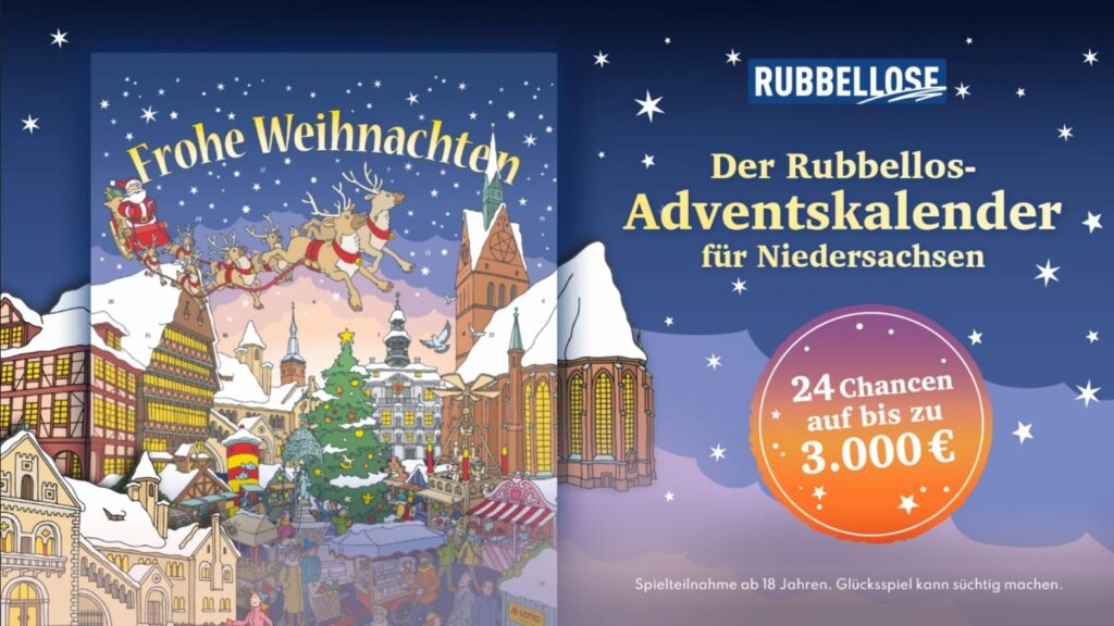 Lotto Niedersachsen Rubbellos Adventskalender 2023